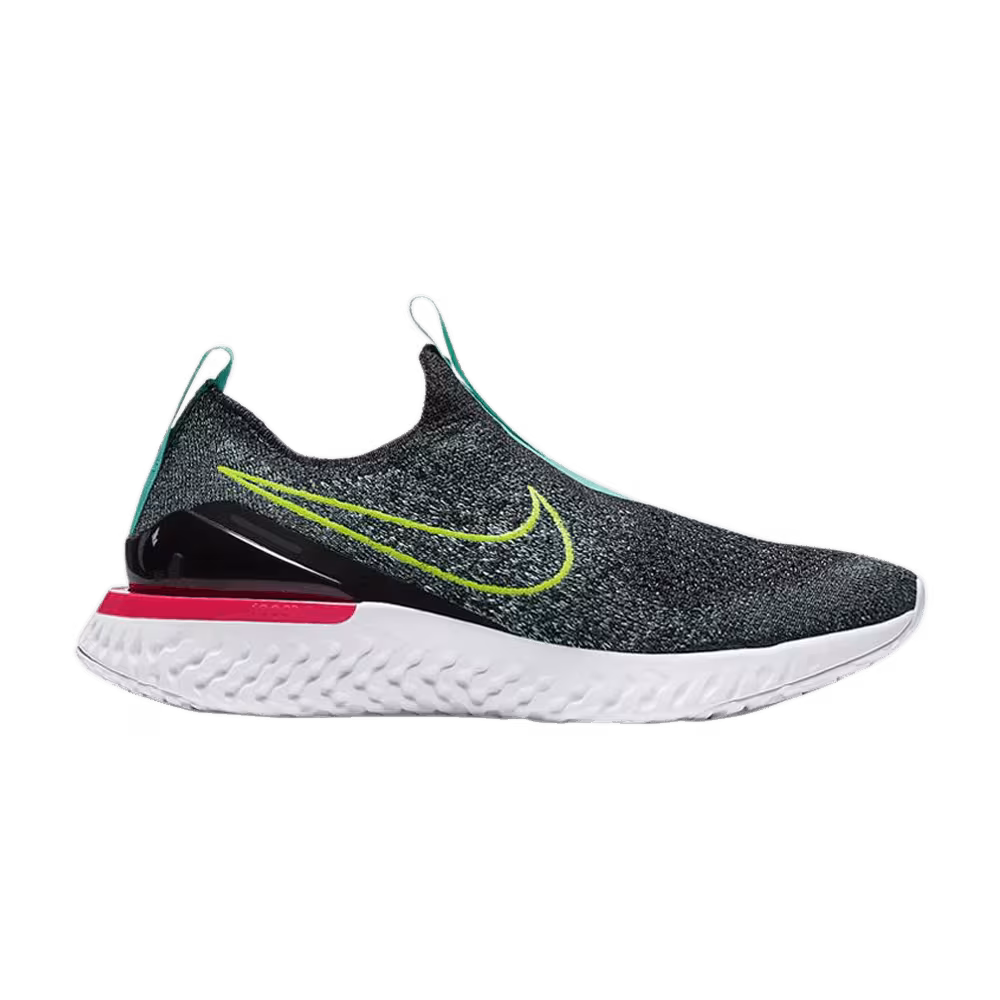 Nike Epic Phantom React Flyknit GS Black Hyper Jade