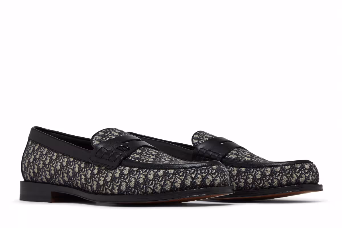 Dior Granville Loafer Dior Oblique - Black Beige, view 9