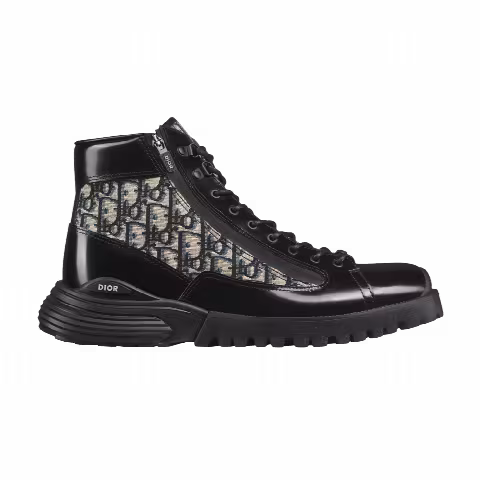 Dior Combat Ankle Boot 'Dior Oblique - Black'