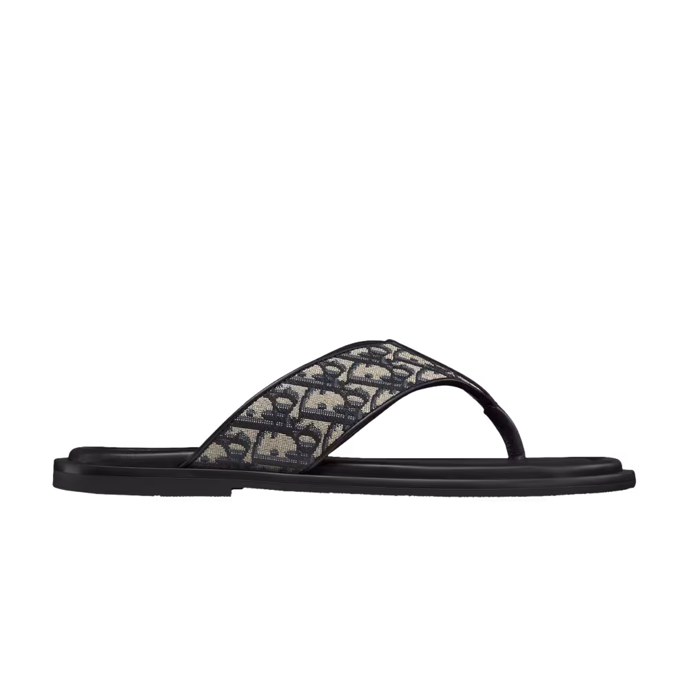 Dior Alias Thong Sandal Dior Oblique - Beige Black