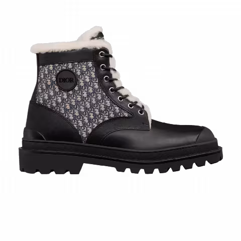 Dior Explorer Ankle Boot 'Dior Oblique - Black Beige'