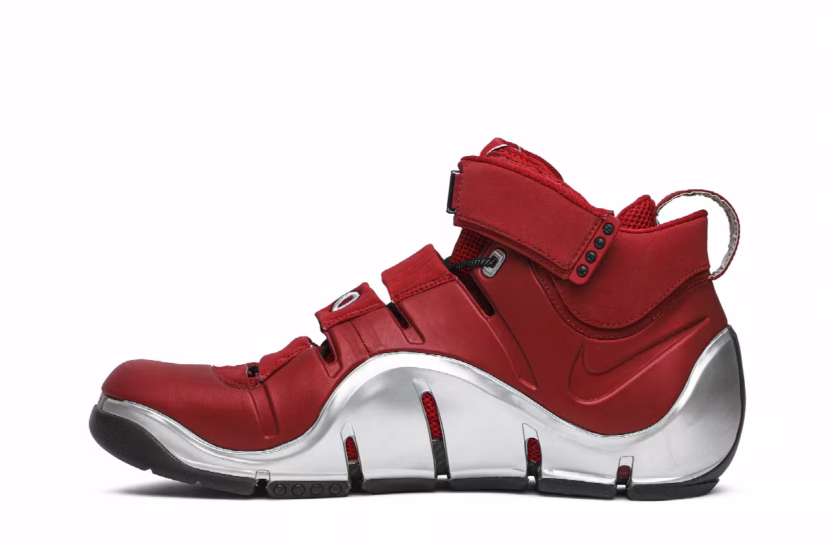Nike Zoom Lebron 4 Ohio State University Away, view 4
