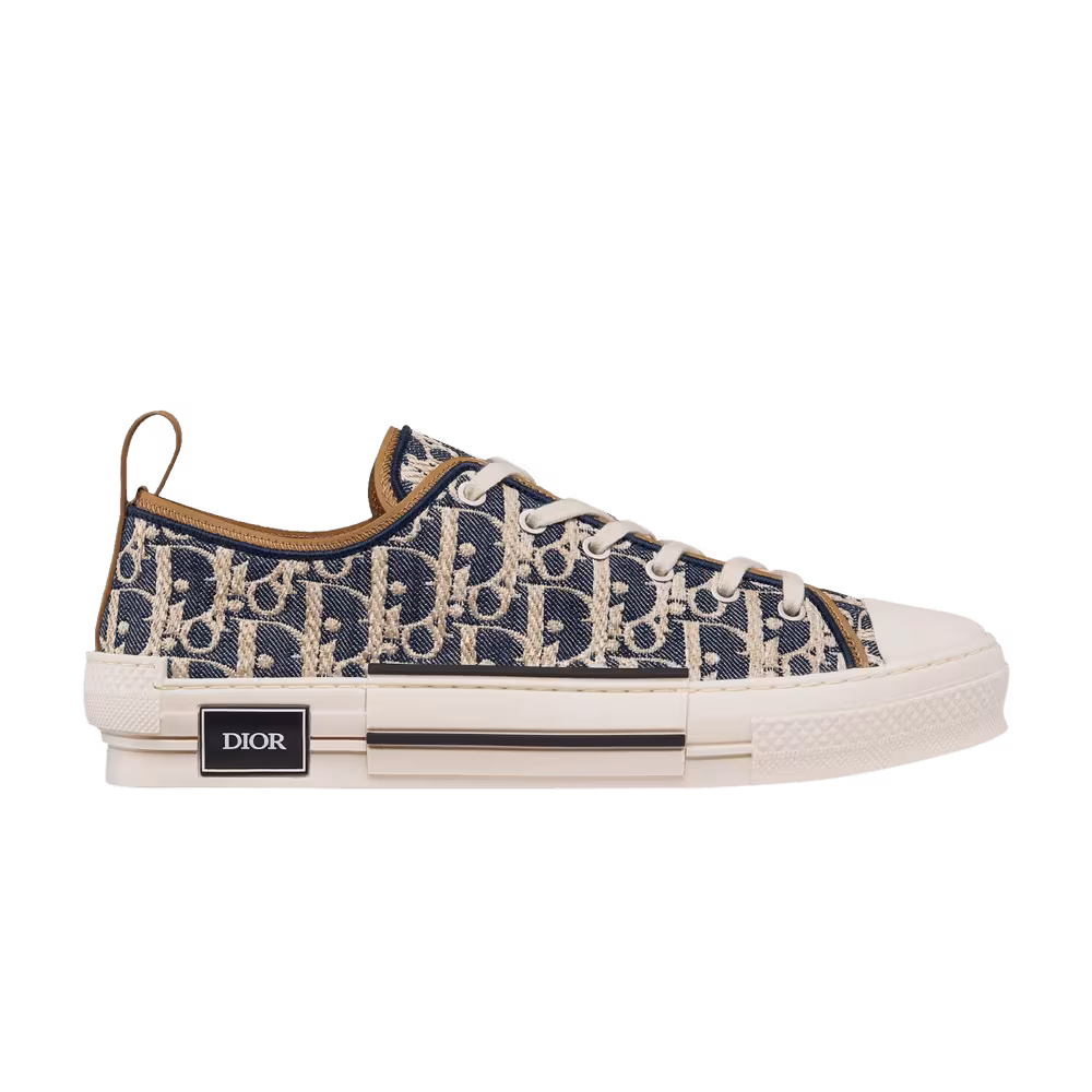 Dior B23 League Low Raffia-Effect Dior Oblique - Denim