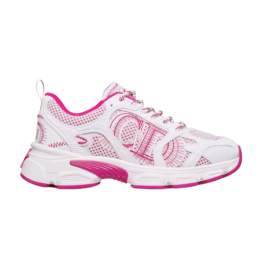 Dior Women's Chrono Sneaker White Fuchsia