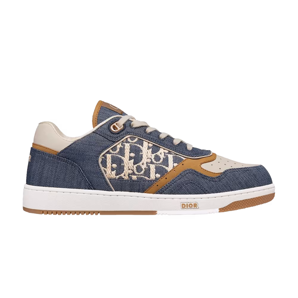 Dior B27 Uptown Low Raffia-Effect Dior Oblique - Denim