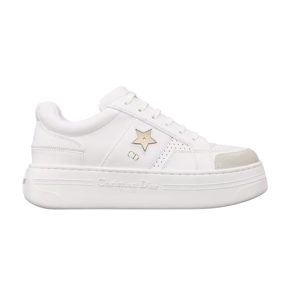 Dior Women's Star Platform Sneaker White Gold