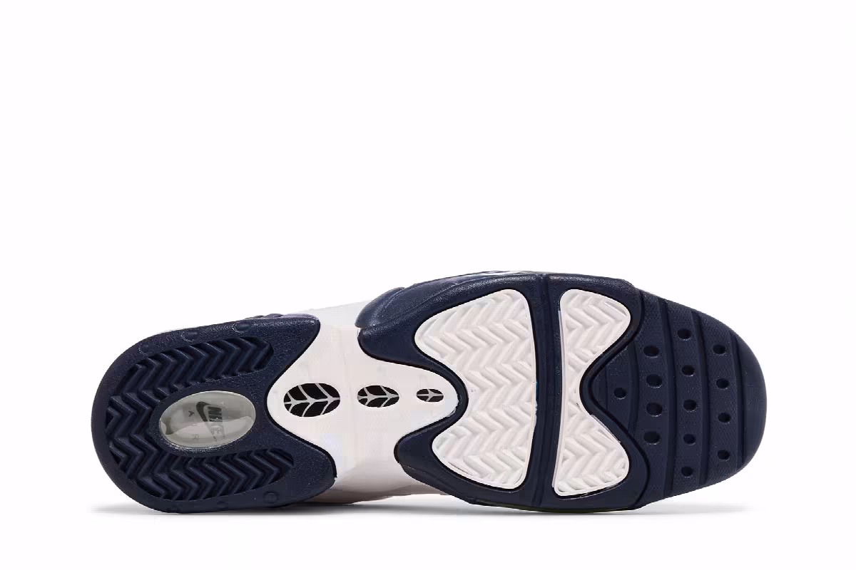 Nike Air Max Sensation White Navy, view 5
