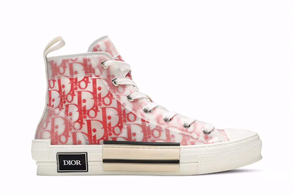 Dior B23 High Dior Oblique - White Red, view 2