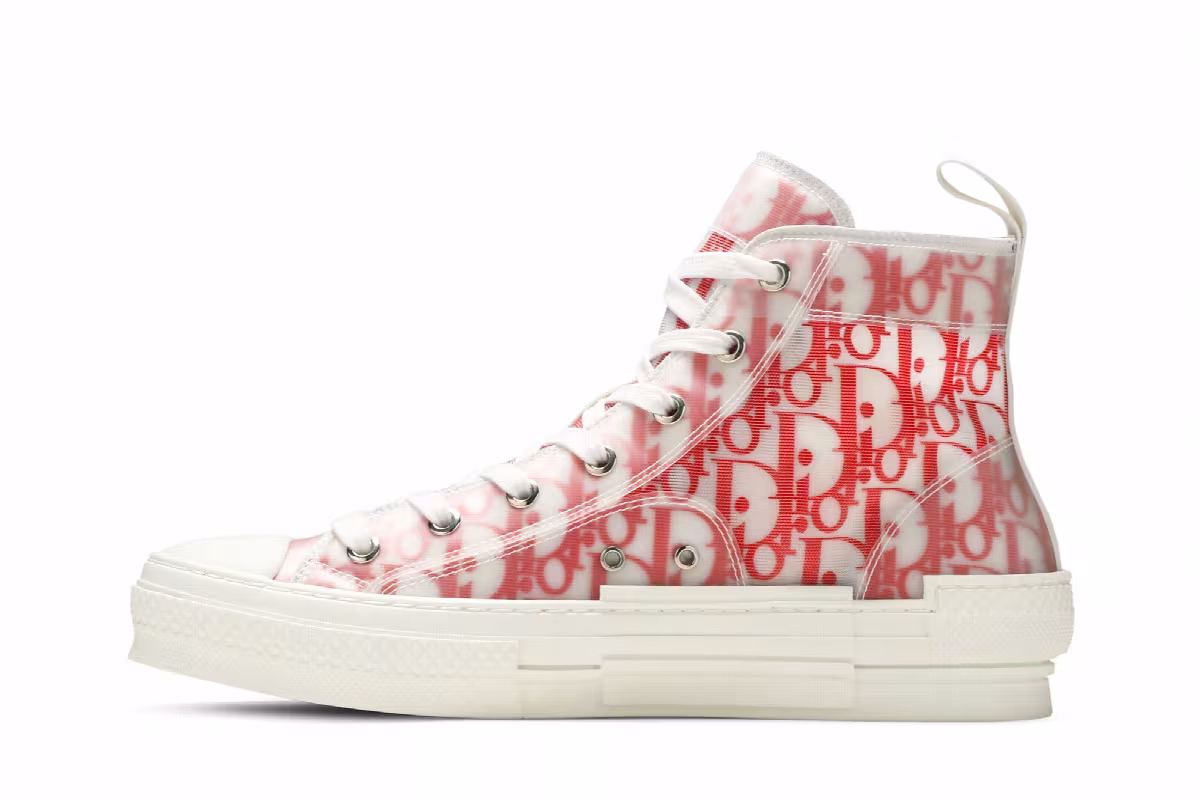 Dior B23 High Dior Oblique - White Red, view 4