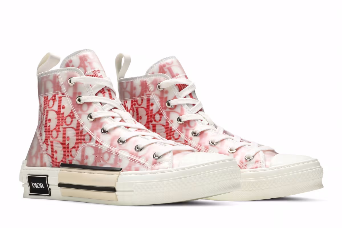 Dior B23 High Dior Oblique - White Red, view 9