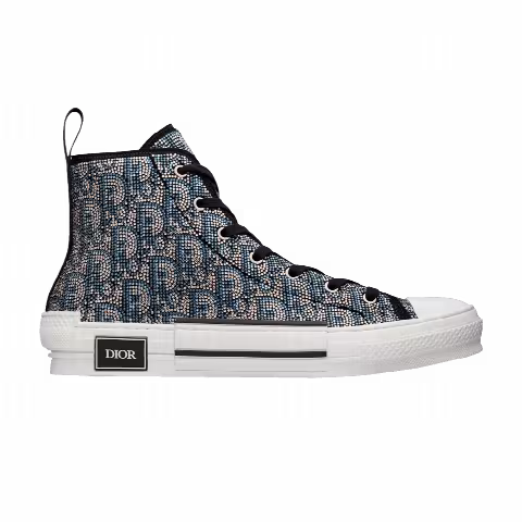 Dior B23 High 'Dior Oblique Strass - Blue'