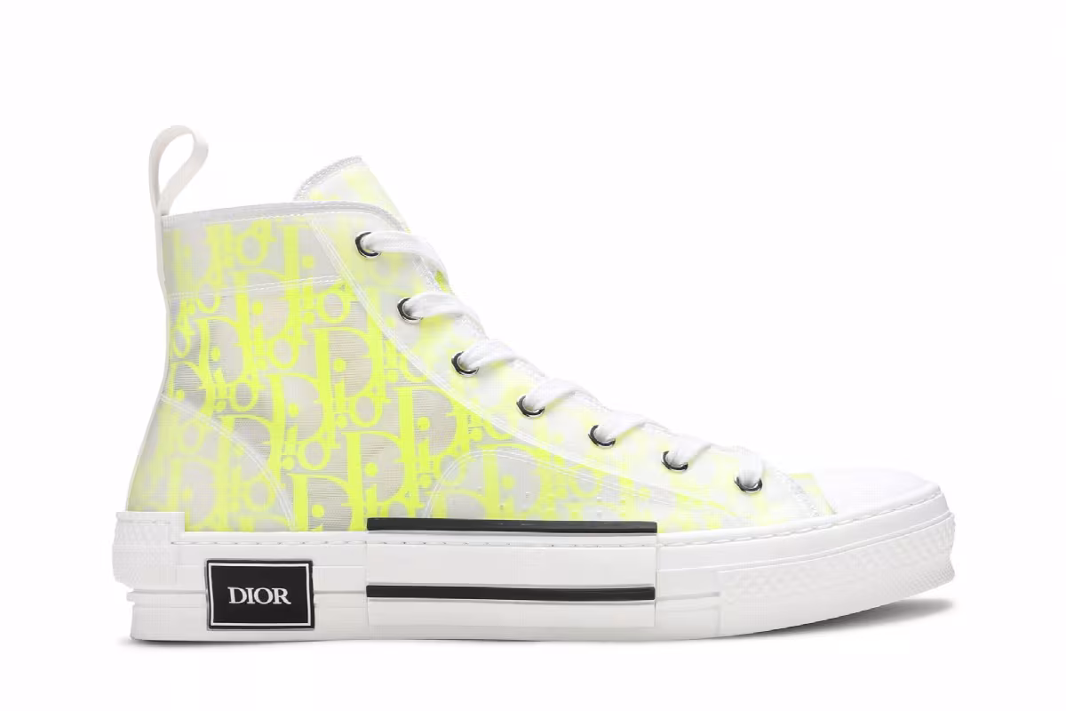 Dior B23 High Dior Oblique - White Yellow, view 2
