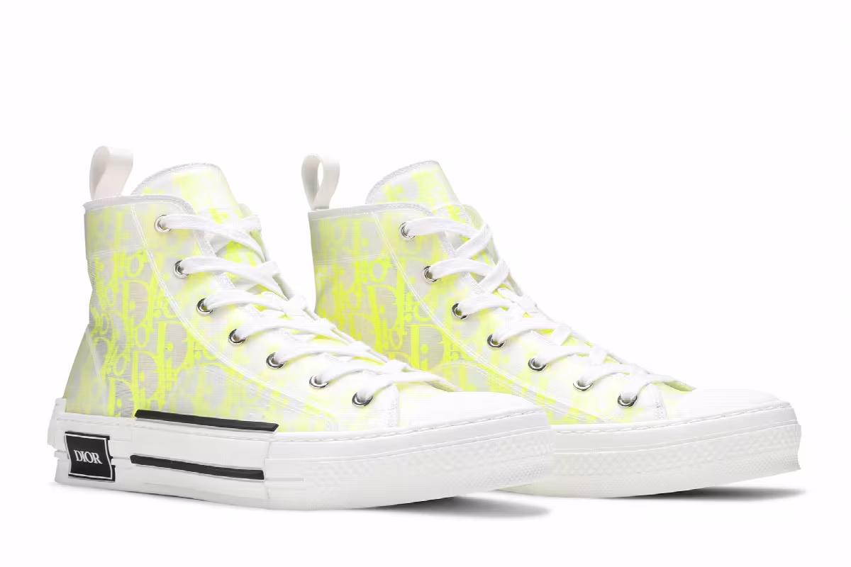 Dior B23 High Dior Oblique - White Yellow, view 9