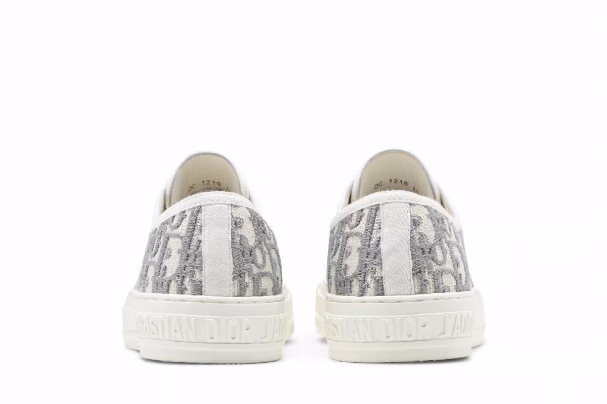 Dior Women's Walk'N'Dior Embroidered Canvas Low Grey, view 7