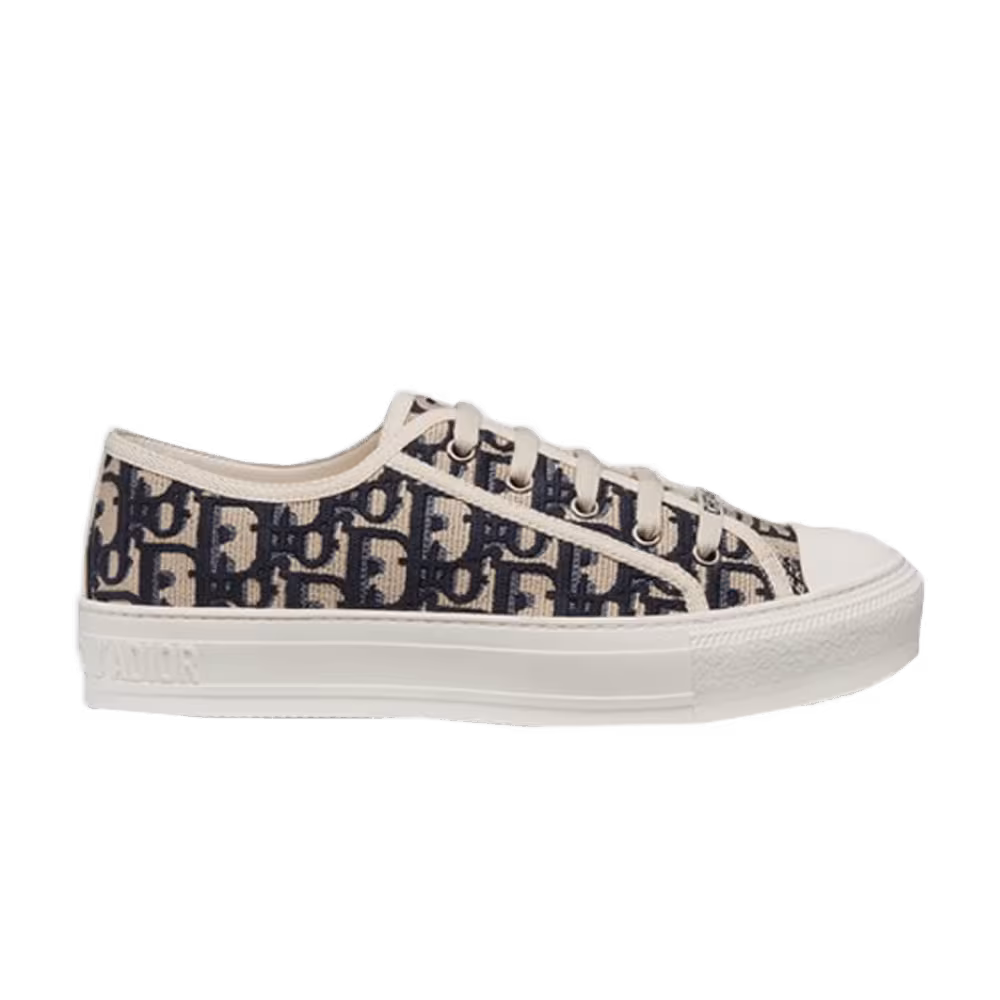 Dior Women's Walk'N'Dior Embroidered Canvas Low Deep Blue