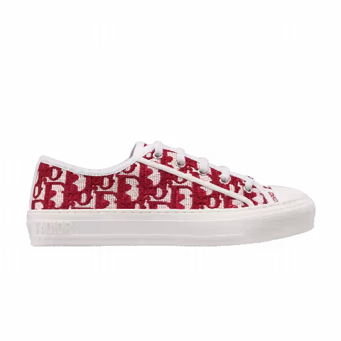 Dior Wmns Walk'N'Dior Embroidered Cotton Low 'Dior Oblique - Red'