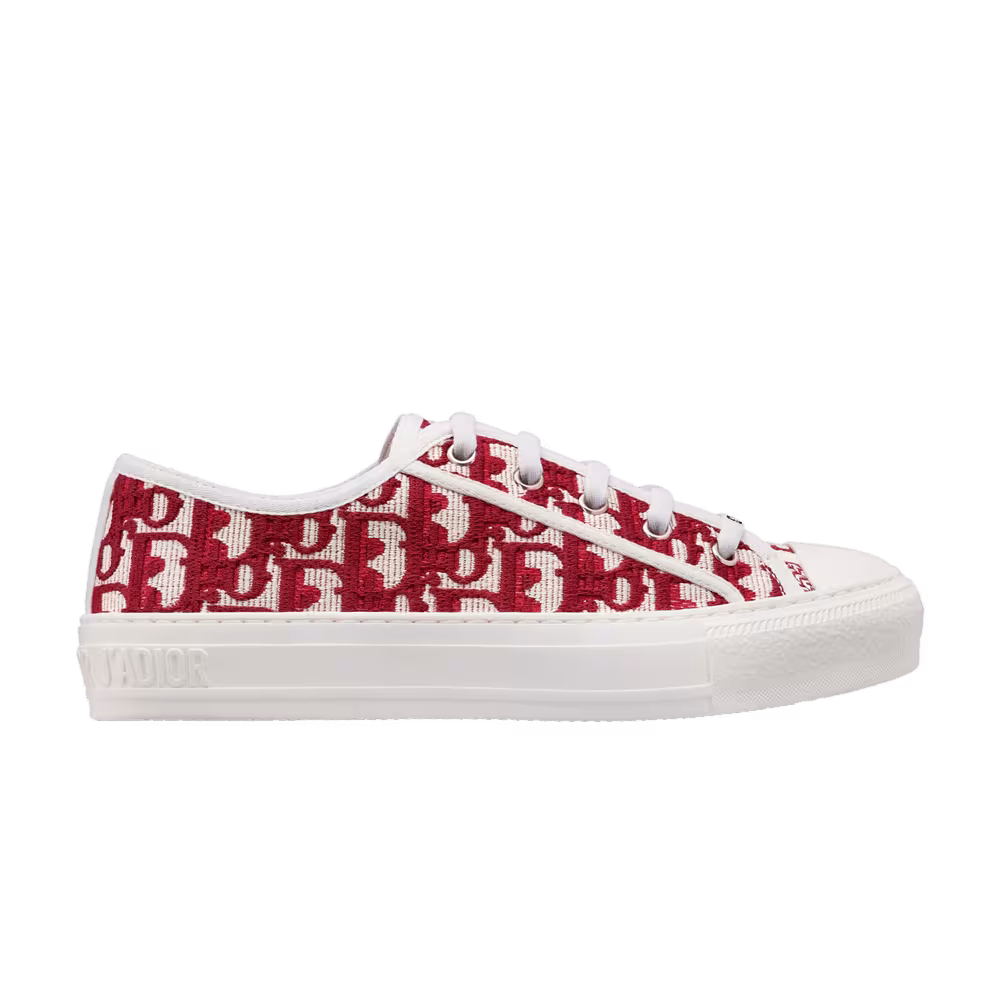 Dior Women's Walk'N'Dior Embroidered Cotton Low Dior Oblique - Red
