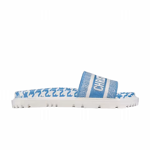 Dior Wmns DWay Slide 'Houndstooth - Corn Flower'