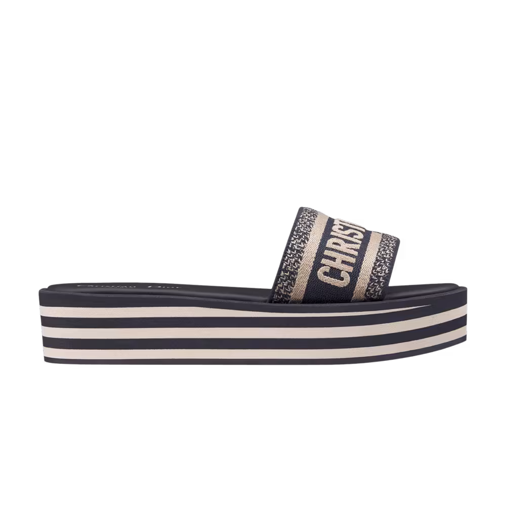 Dior Women's DWay Platform Slide Deep Blue