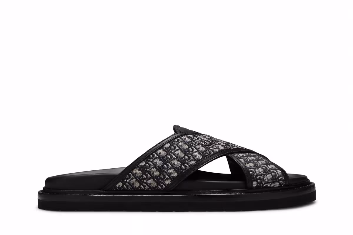 Dior Aqua Sandal Dior Oblique - Beige Black, view 2