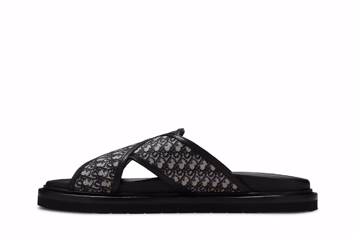 Dior Aqua Sandal Dior Oblique - Beige Black, view 4