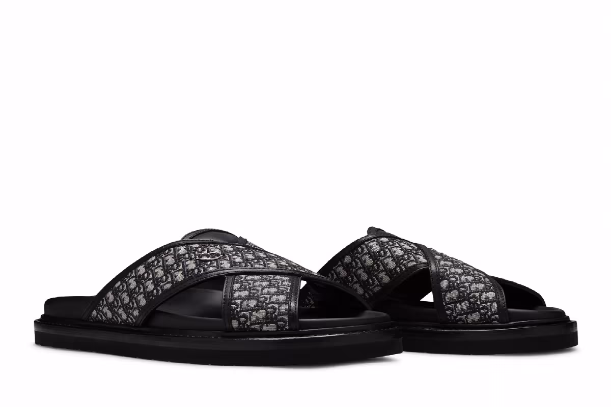 Dior Aqua Sandal Dior Oblique - Beige Black, view 9