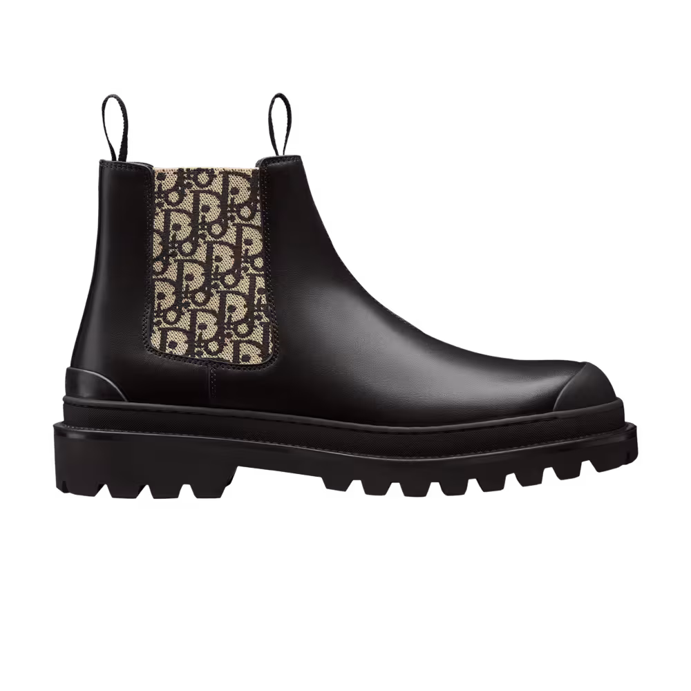 Dior Explorer Chelsea Boot Dior Oblique - Black Beige