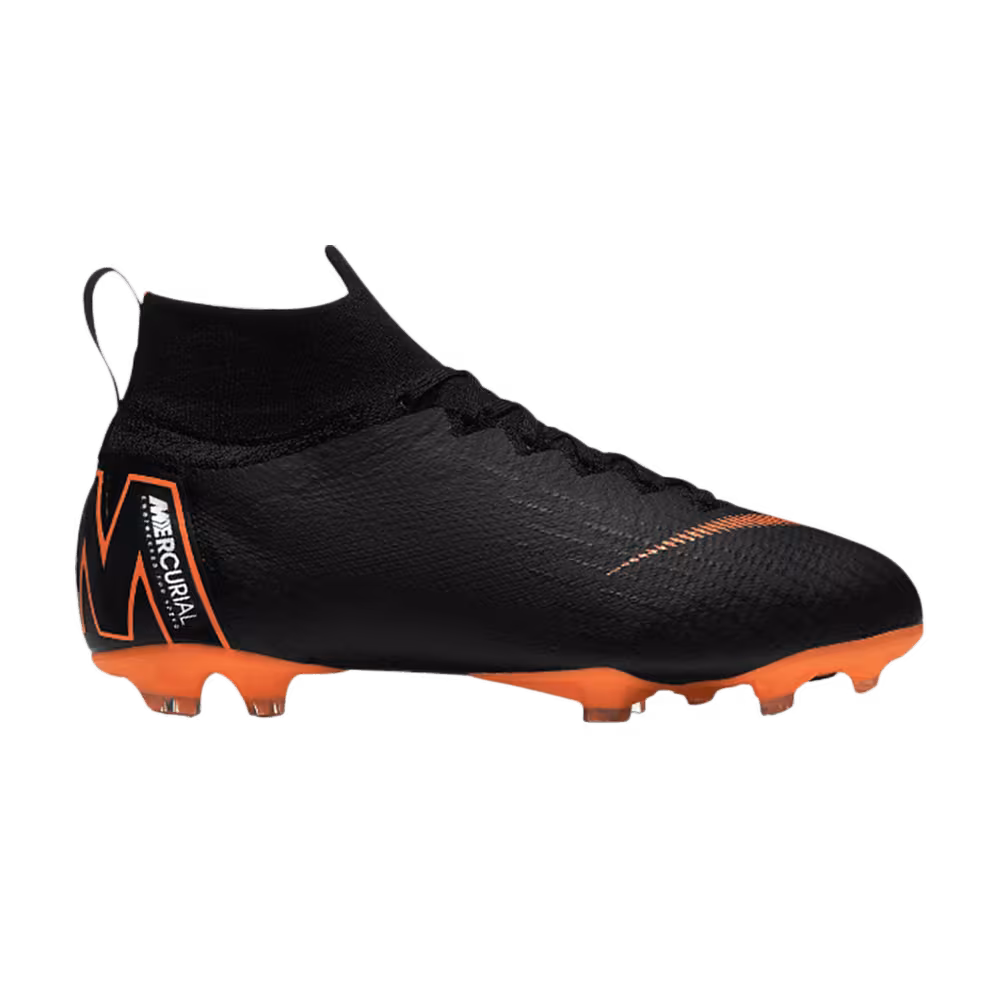 Nike Mercurial Superfly 6 Elite FG GS Black Total Orange