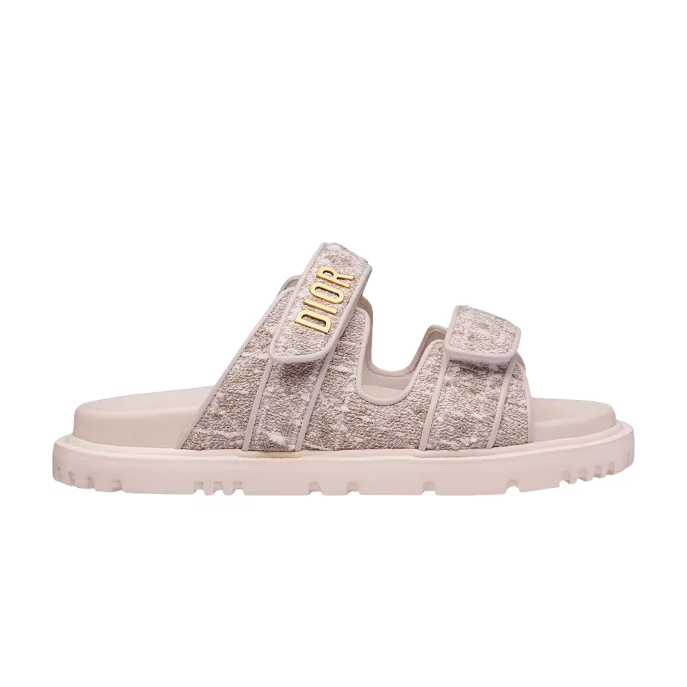 Dior Women's Dioract Slide Cannage Tweed - Beige