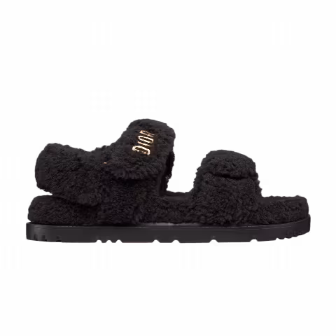 Dior Wmns Dioract Sandal 'Black Shearling'
