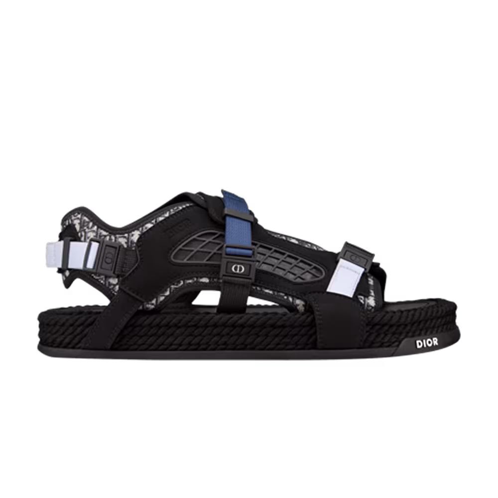 Dior Atlas Sandal Dior Oblique - Black
