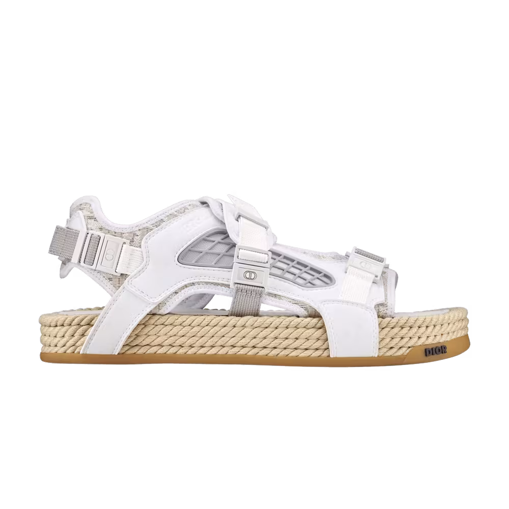 Dior Atlas Sandal Dior Oblique - White