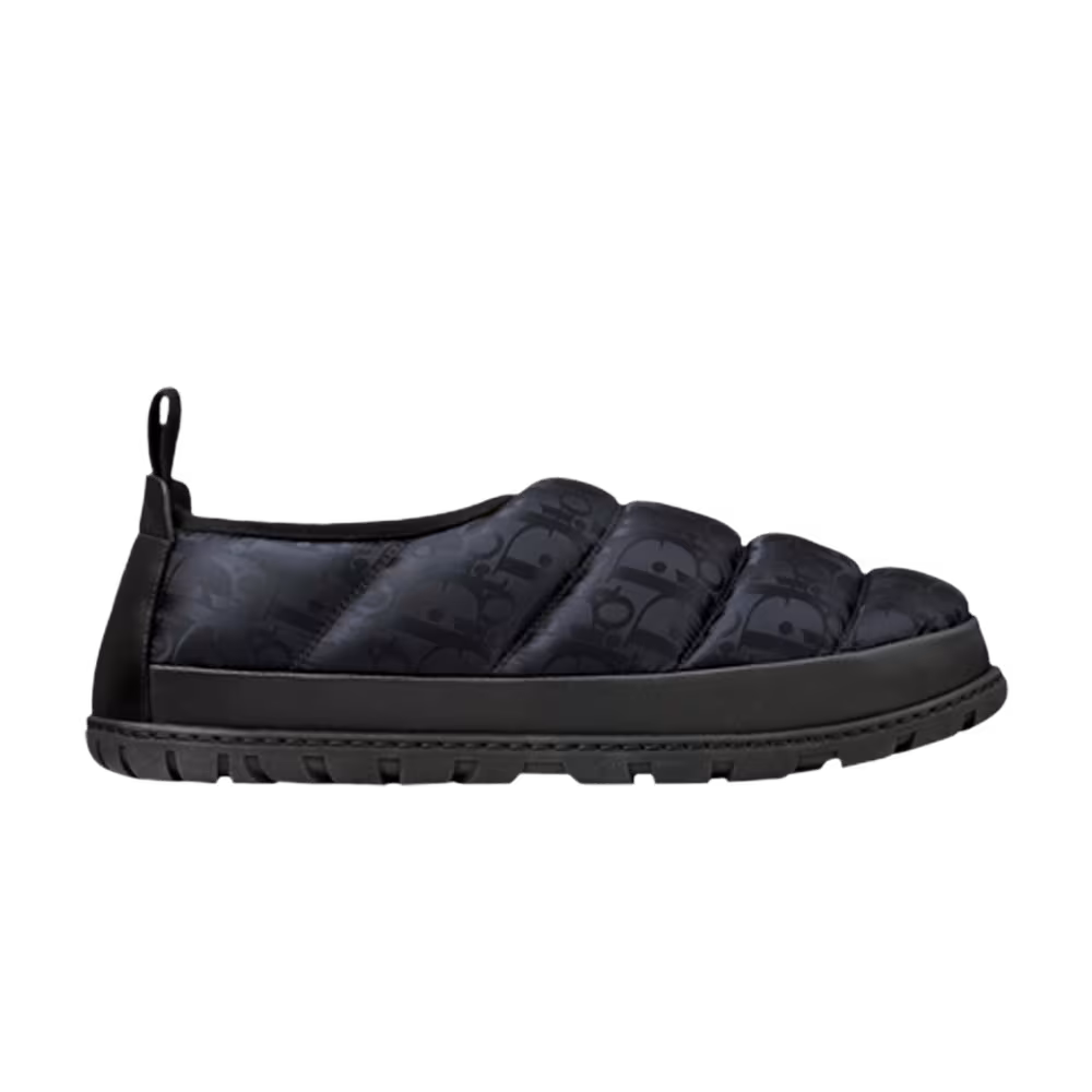 Dior Snow Slipper Quilted Dior Oblique - Black