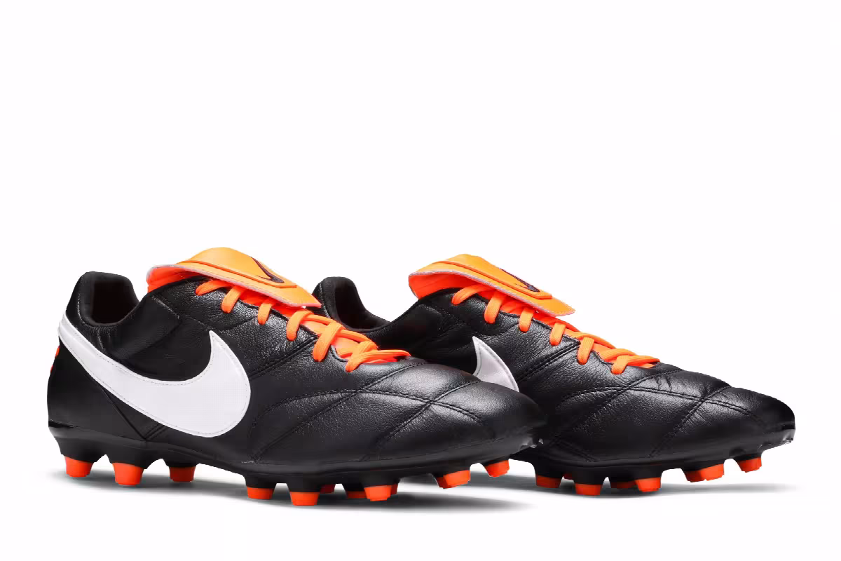 Nike Premier 2 FG Black Total Orange, view 9