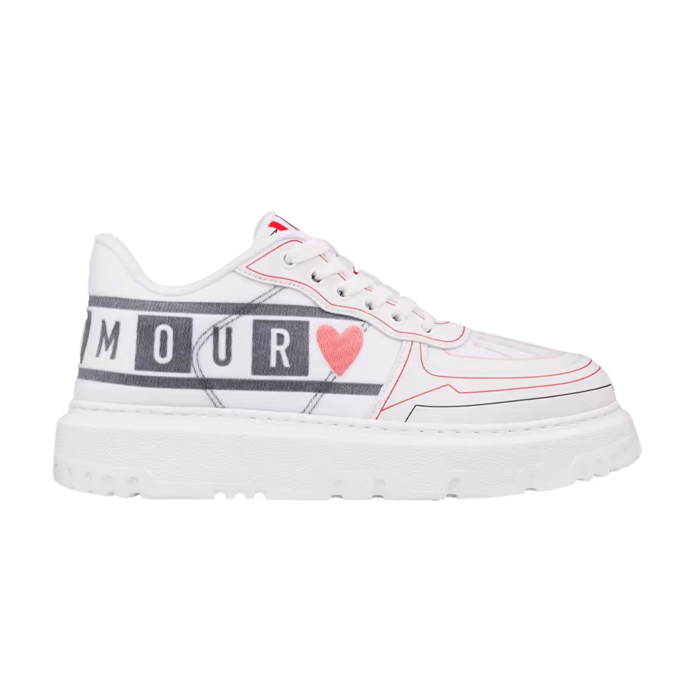 Dior Women's Addict Sneaker Dioramour D Chess Heart - White