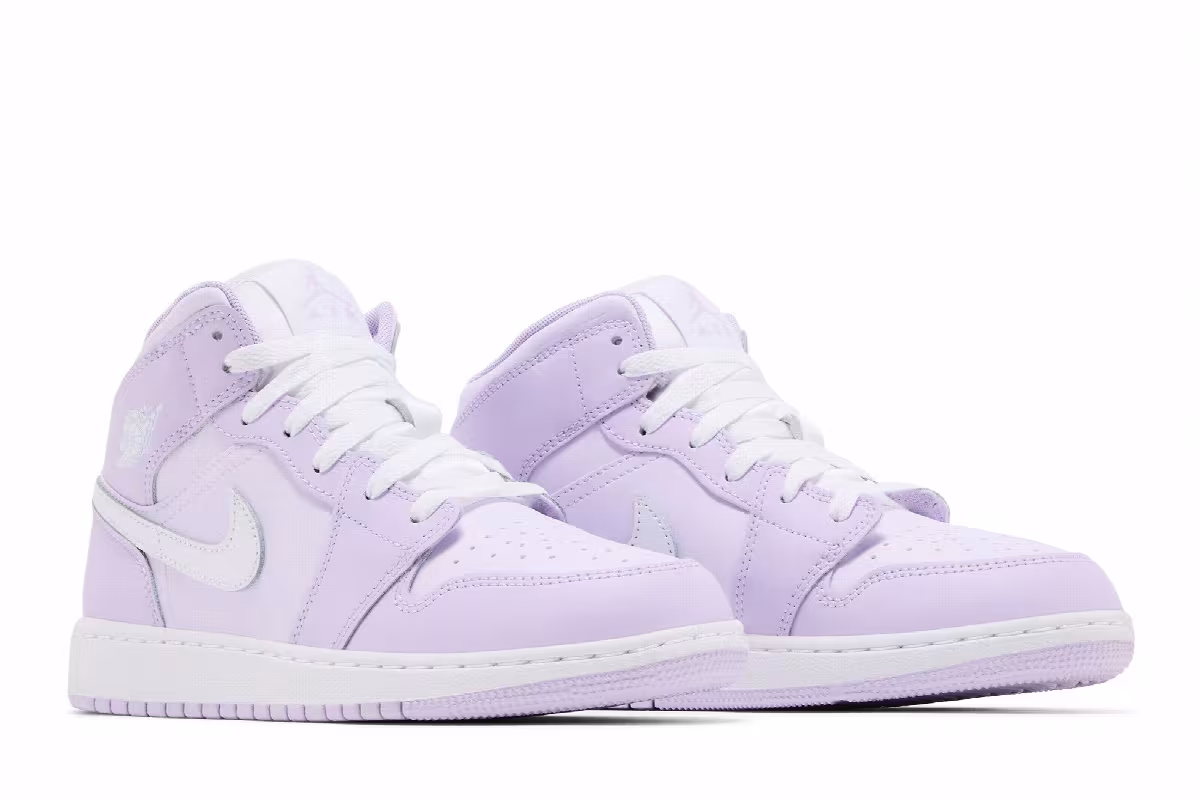 Nike Air Jordan 1 Mid GS Violet Mist Barely Grape, view 9