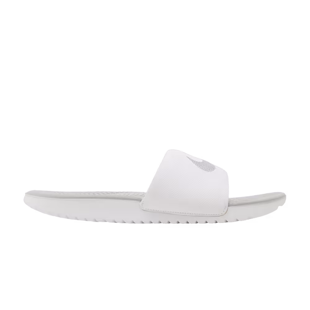 Nike Women's Kawa Slide White Metallic Silver