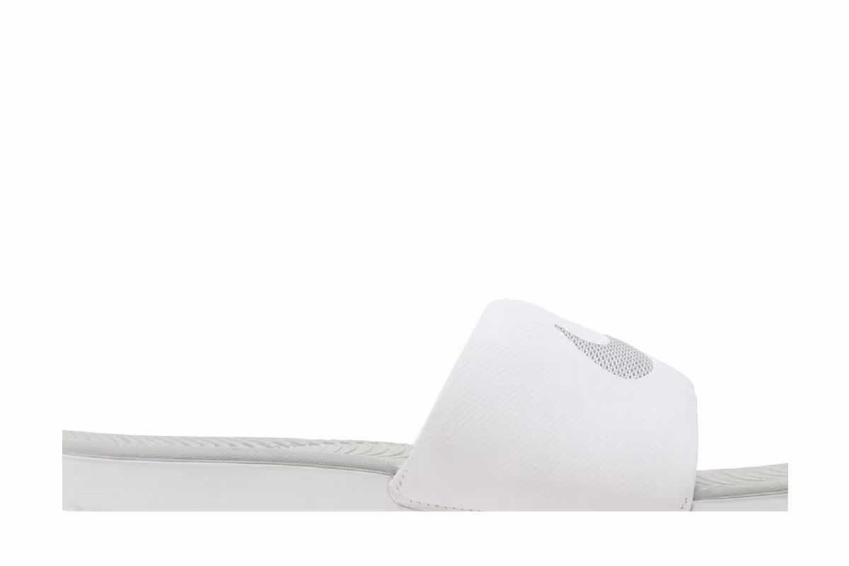 Nike Women's Kawa Slide White Metallic Silver, view 3