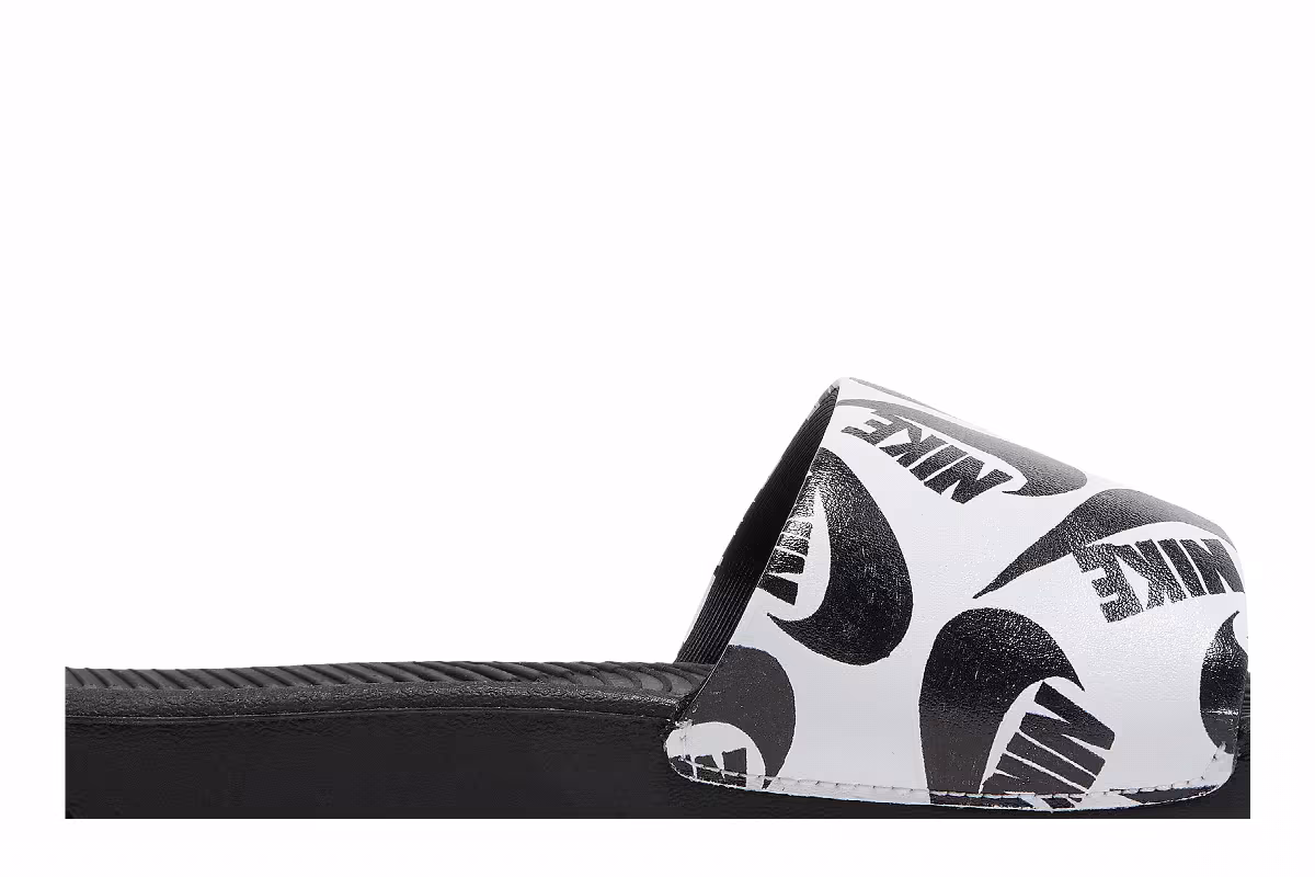 Nike Kawa Slide SE JDI GS Black White, view 3