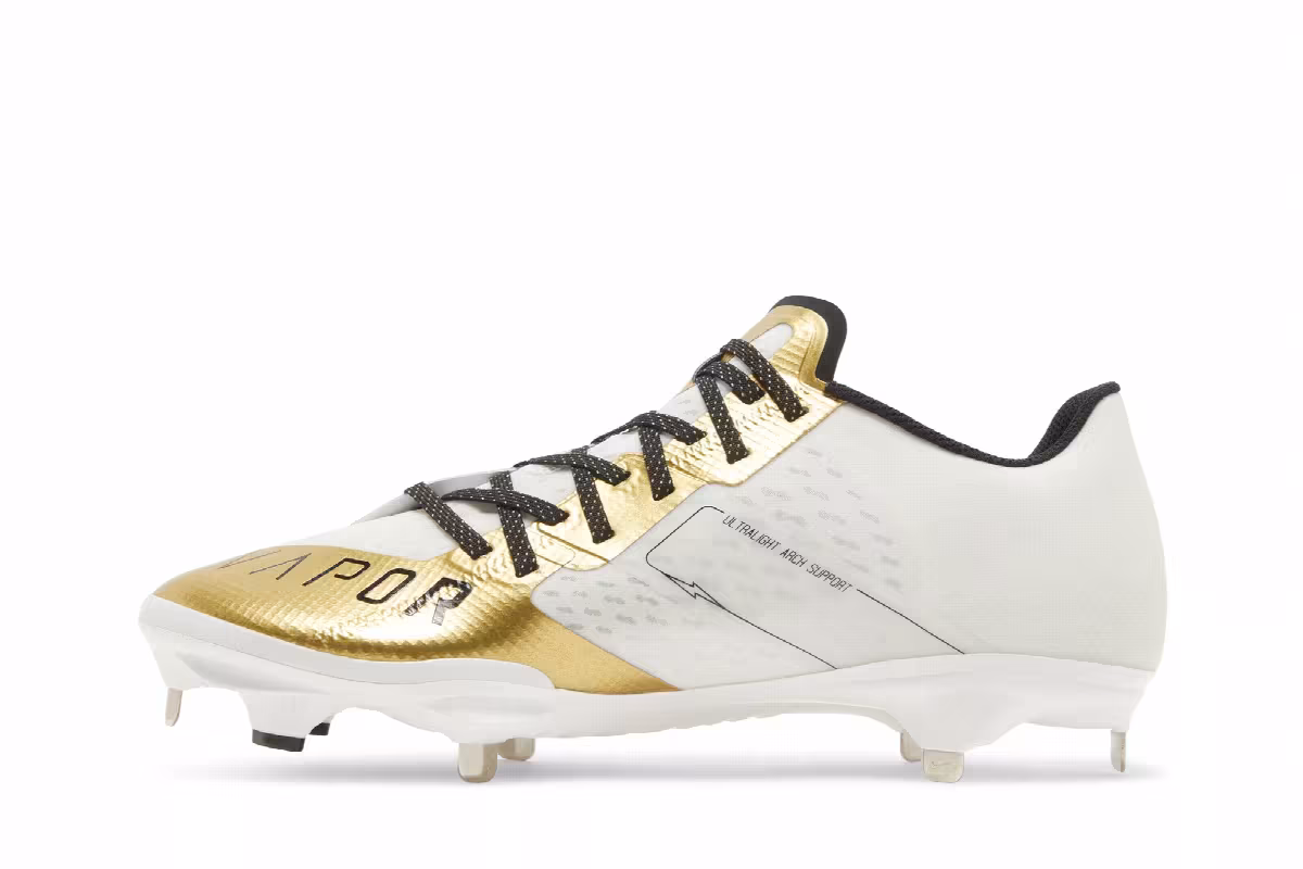 Nike React Vapor Ultrafly Elite 4 White Metallic Gold, view 4