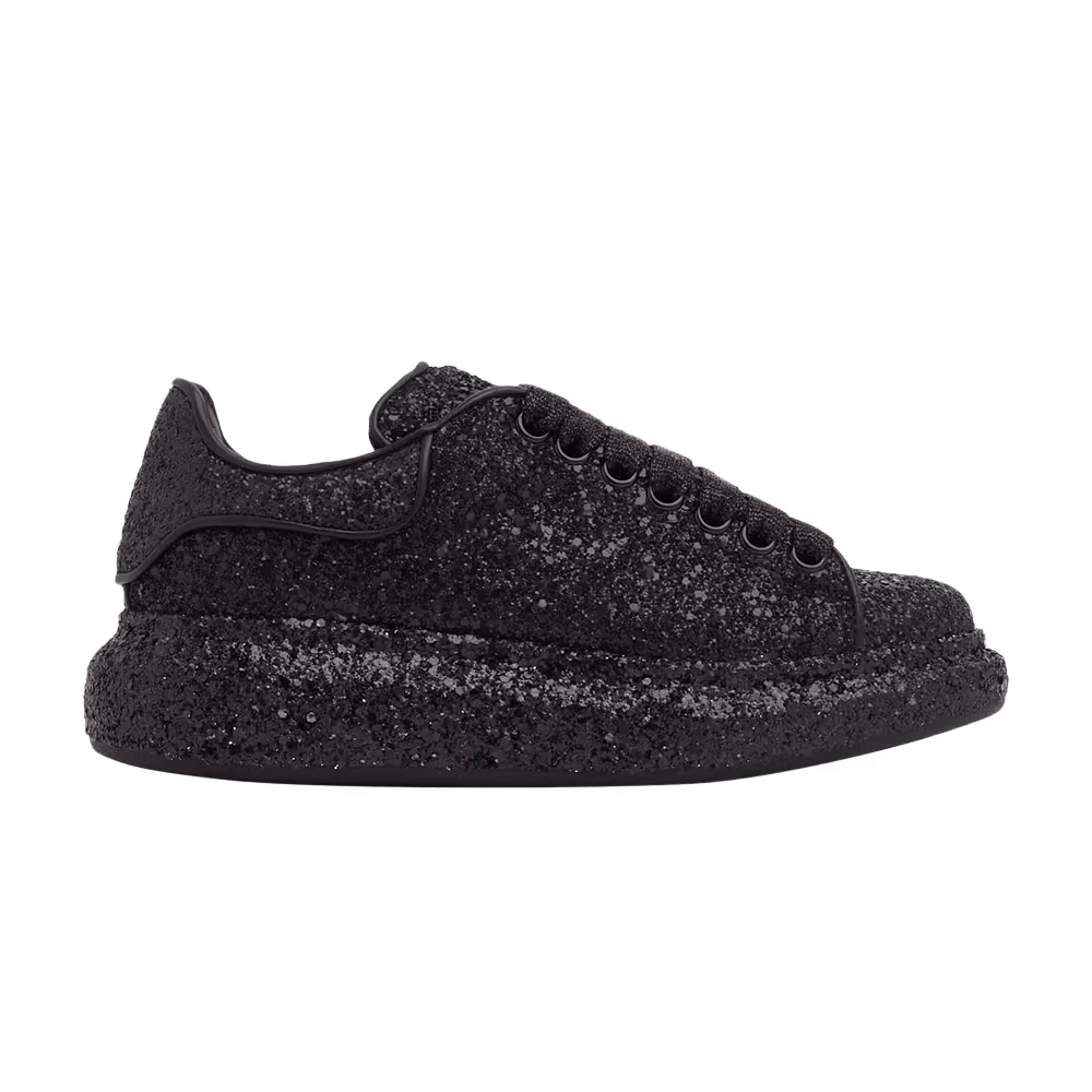 Alexander McQueen Women's Oversized Sneaker Black Crystal Glitter