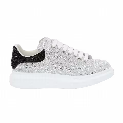 Alexander McQueen Oversized Sneaker 'Crystal Embellished - White Black'