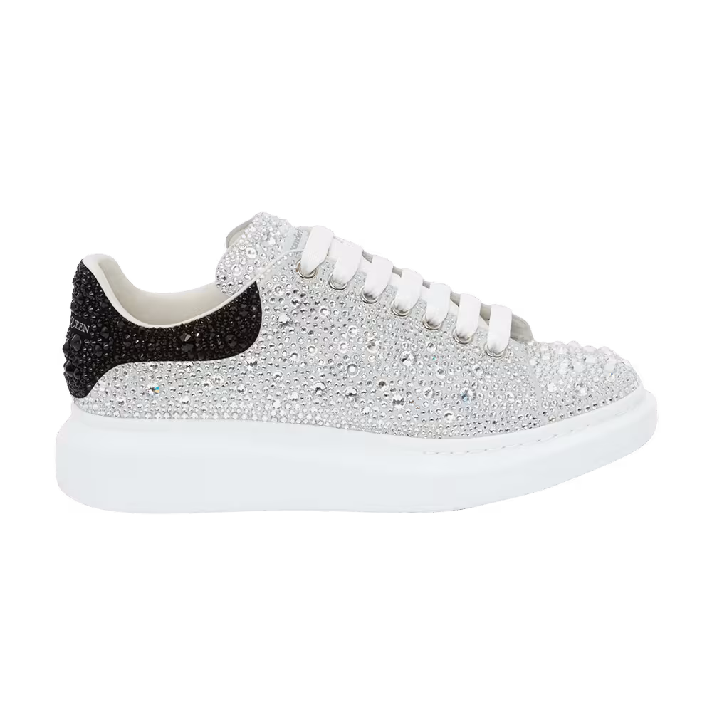 Alexander McQueen Oversized Sneaker Crystal Embellished - White Black