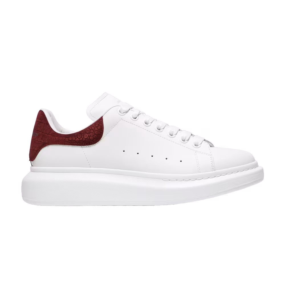 Alexander McQueen Oversized Sneaker Burgundy Crocodile
