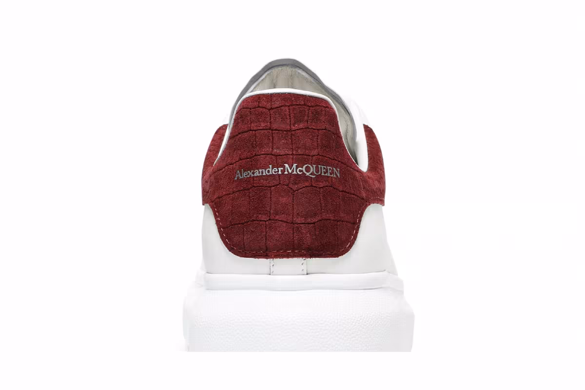 Alexander McQueen Oversized Sneaker Burgundy Crocodile, view 8
