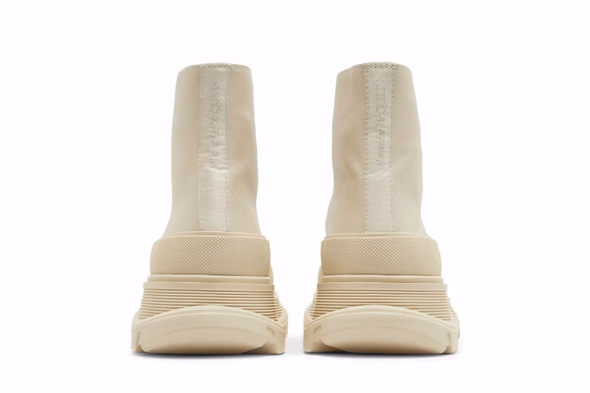 Alexander McQueen Tread Slick Boot Beige Leather, view 7