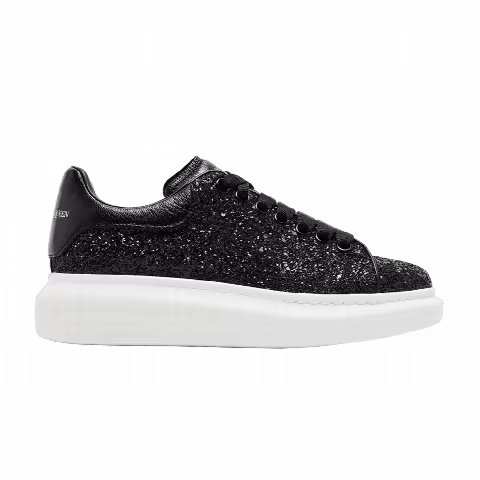 Alexander McQueen Wmns Oversized Sneaker 'Black White Glitter'