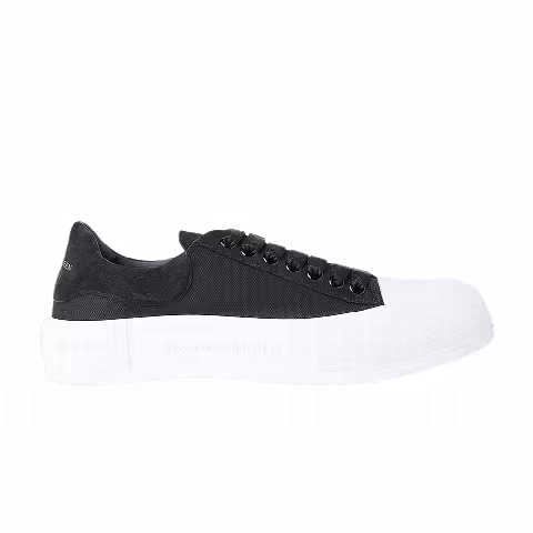 Alexander McQueen Deck Lace-Up Plimsoll 'Black White'
