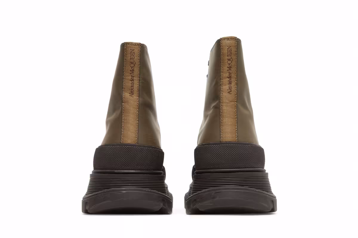 Alexander McQueen Tread Slick Boots Khaki Black, view 7