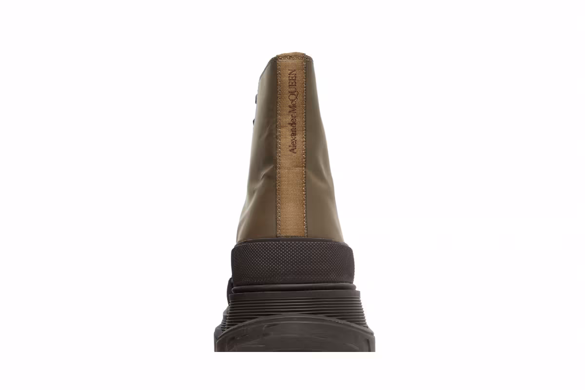Alexander McQueen Tread Slick Boots Khaki Black, view 8